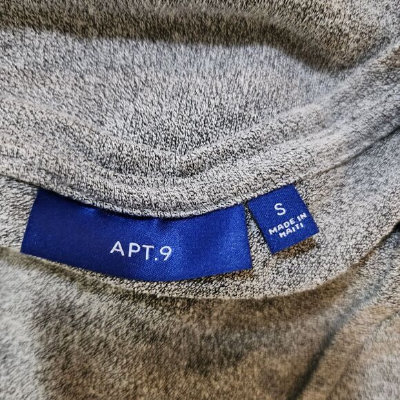 Apt 9 Womens Knit Tee Size S Gray Short Sleeve V-Neck Top - Picture 5 of 9